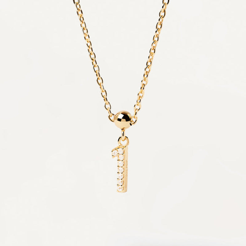 Wholesale S925 Silver DIY Numbers Series Necklaces